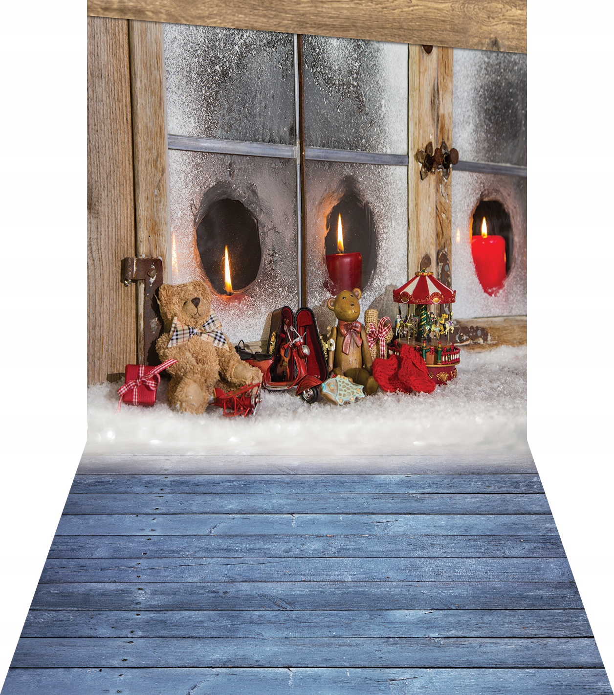 Grube tło ZIMOWE, tło świąteczne 180x400 sw131