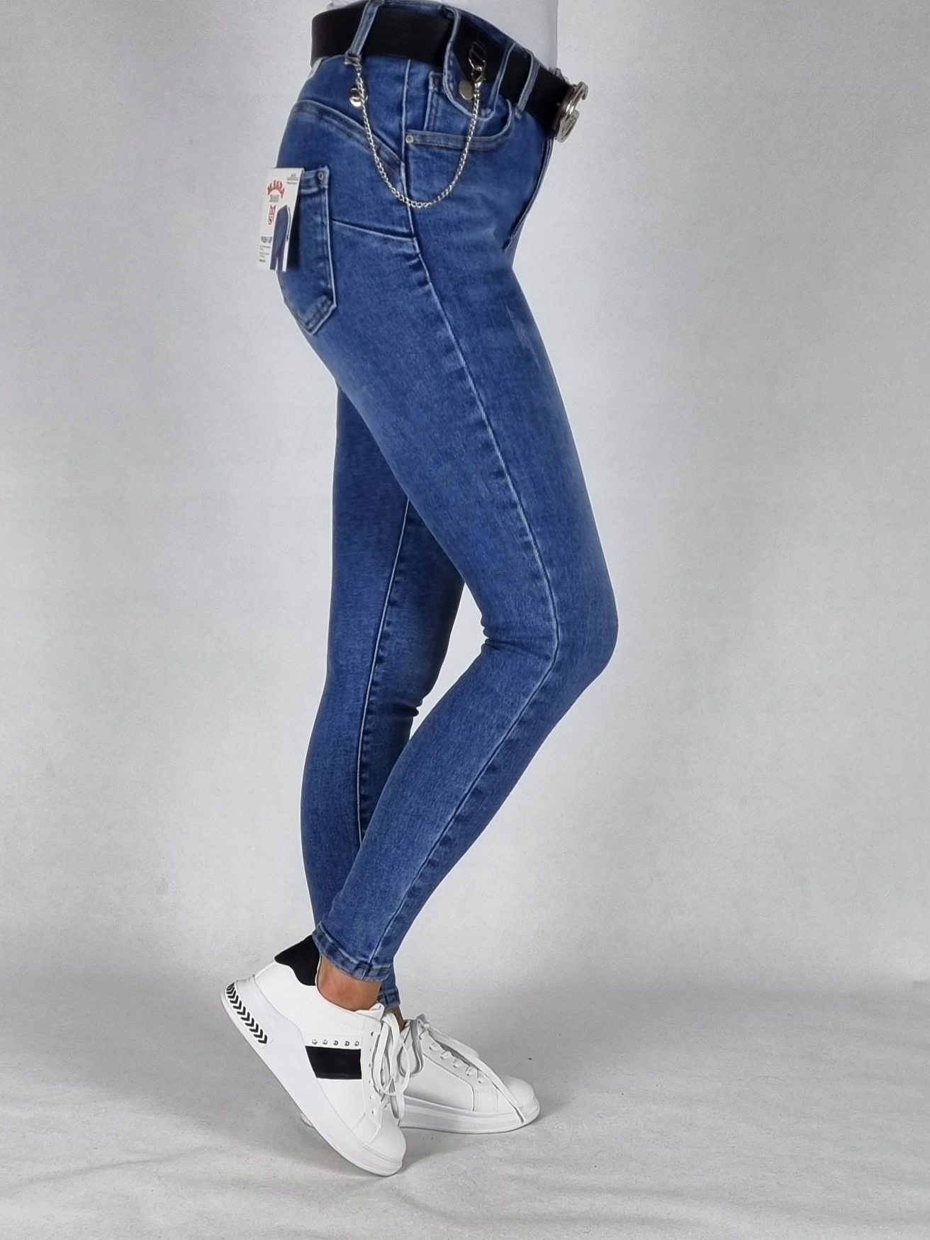 M. SARA джинсовые брюки с потертостями размер 27 Midsection (Waist Height) high