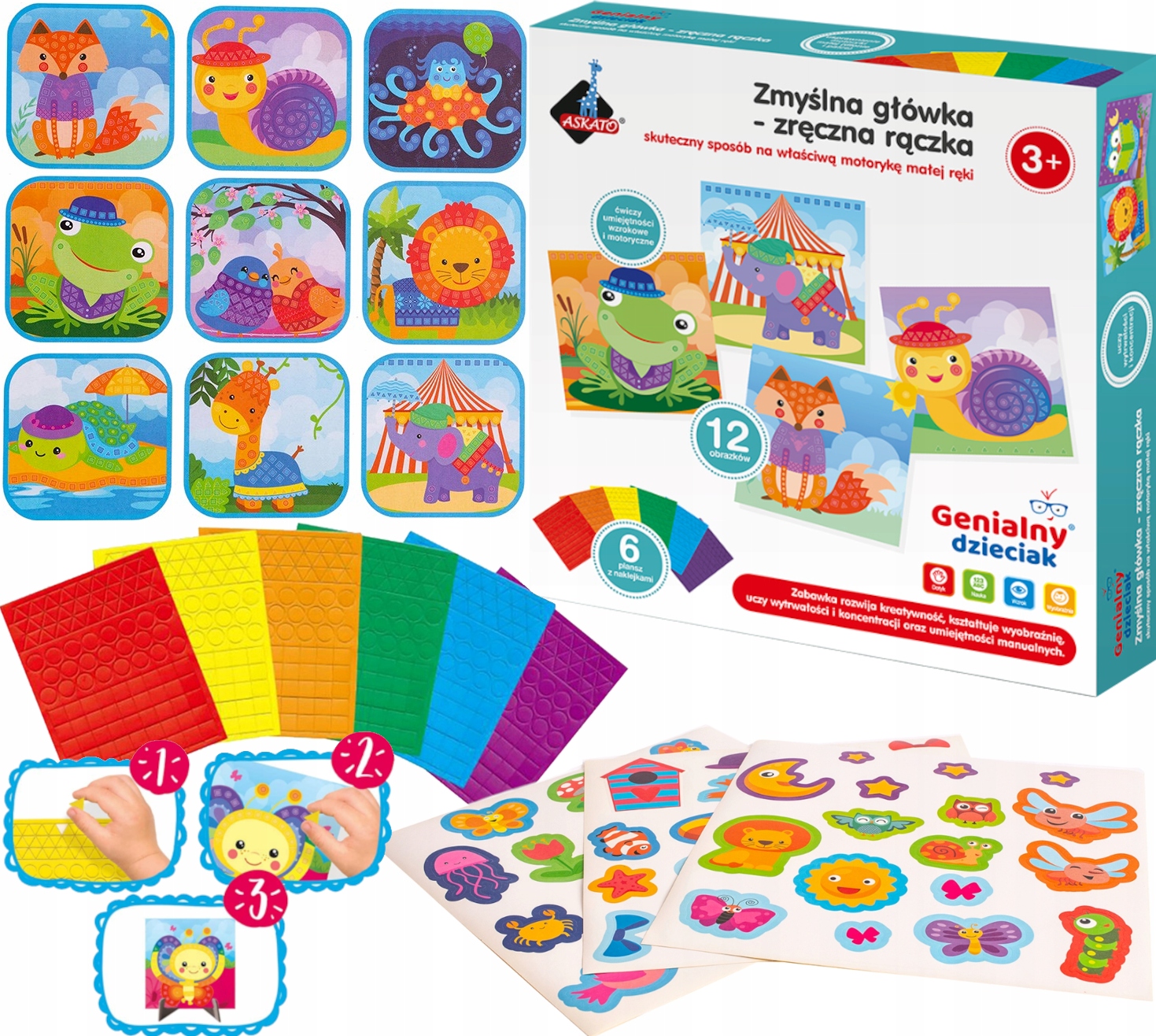 

Genialny Dzieciak Piankowa Wyklejanka Zwierzątka