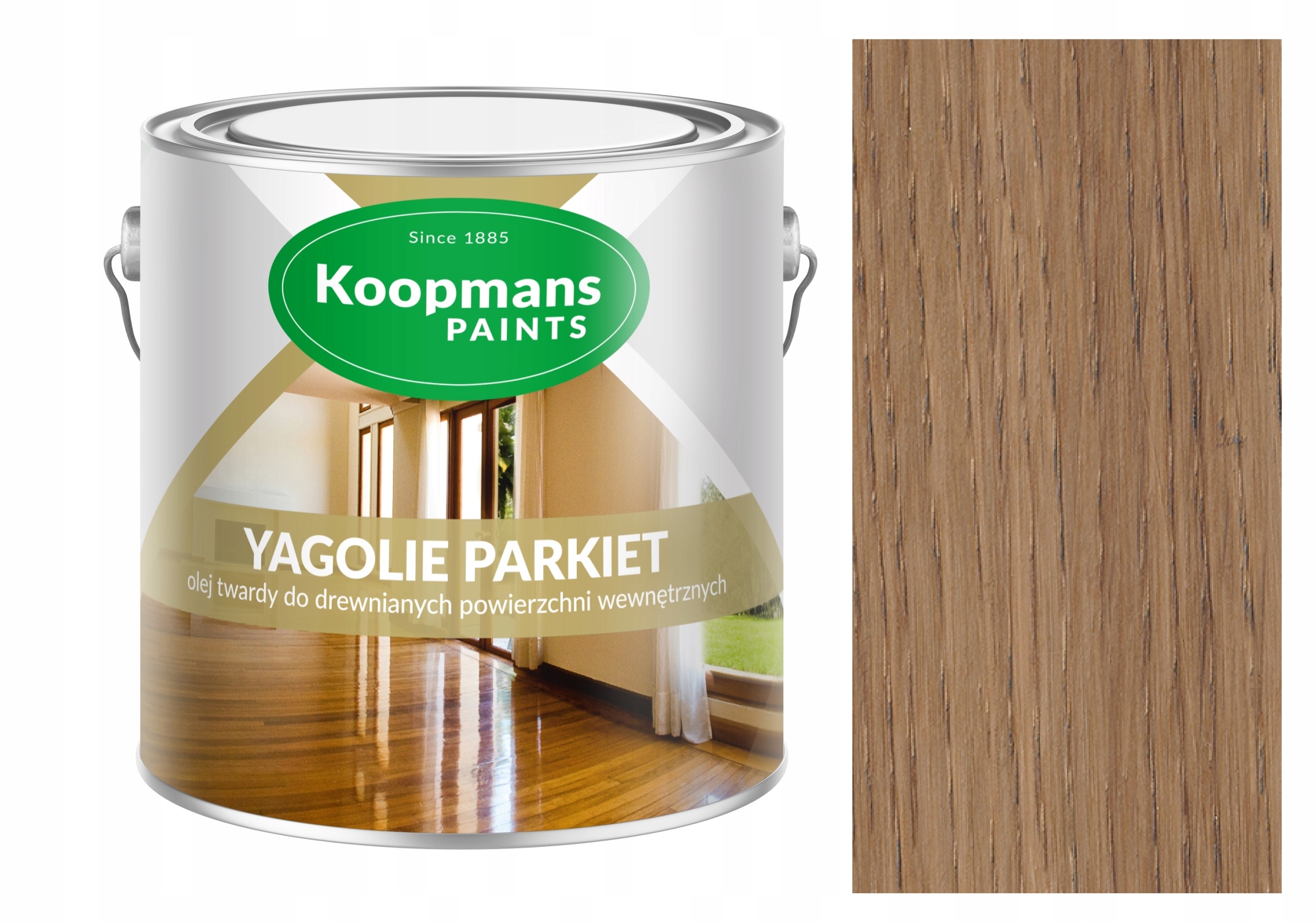 Koopmans Yagolie Parketový Olej Tvrdý Na Drevo 2,5 L Sivý 03