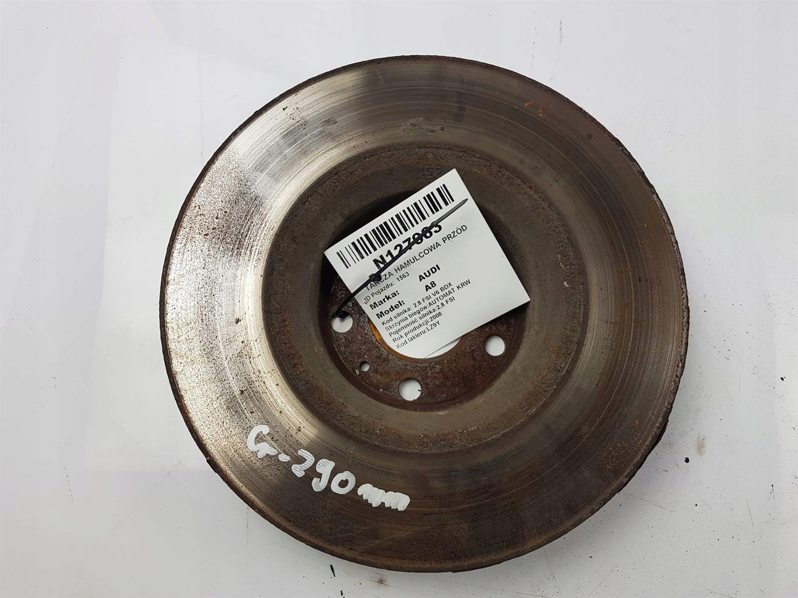 TARCZA HAMULCOWA PRZOD AUDI A8 D3 Car type Passenger cars