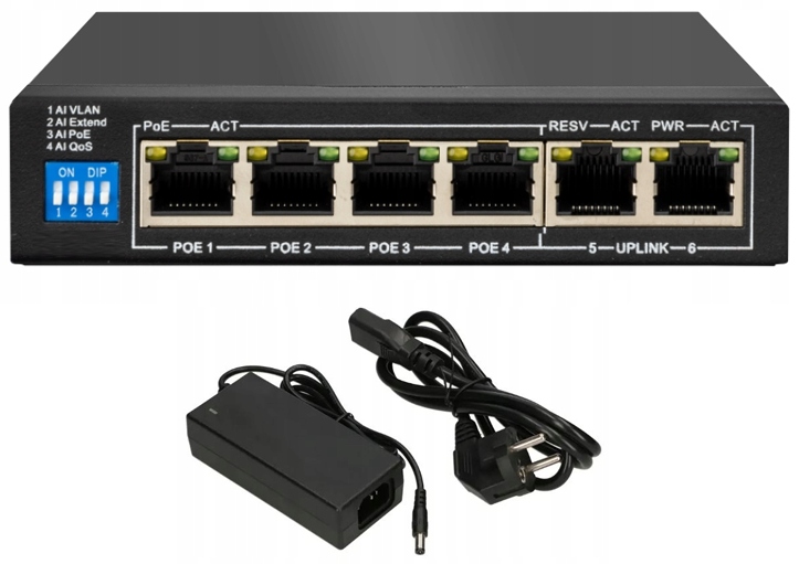 Zestaw KAMER IP Hikvision 2x IPCAM-T4 BLACK 4Mpx Model T4 BLACK Kit PoE