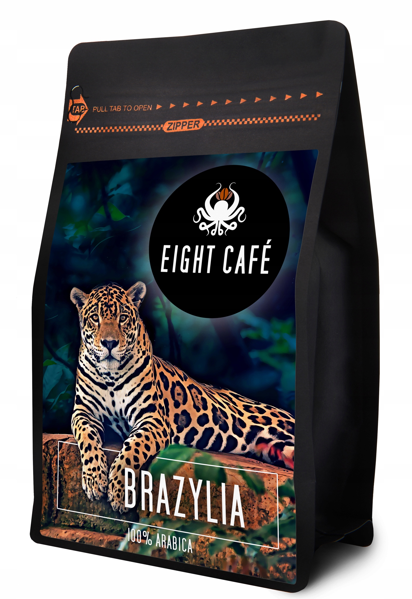 Levně Káva zrnková Arabica Eight Cafe 100% Brazílie 1 kg 1000 g Čerstvě Pražená!