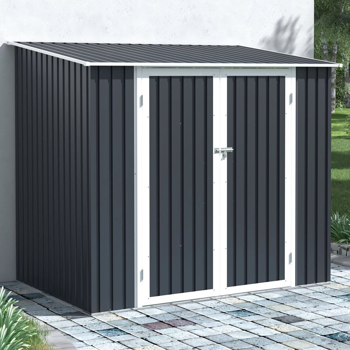 Metalowa narzędziownia KENT 222x149cm Cold Grey - HARDMAISTER