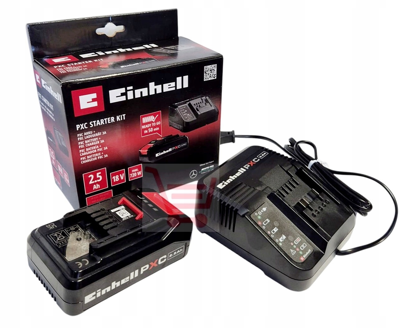 Einhell Pxc Najnowszy Zestaw Szybka Ładowarka Akumulator 2,5 Ah