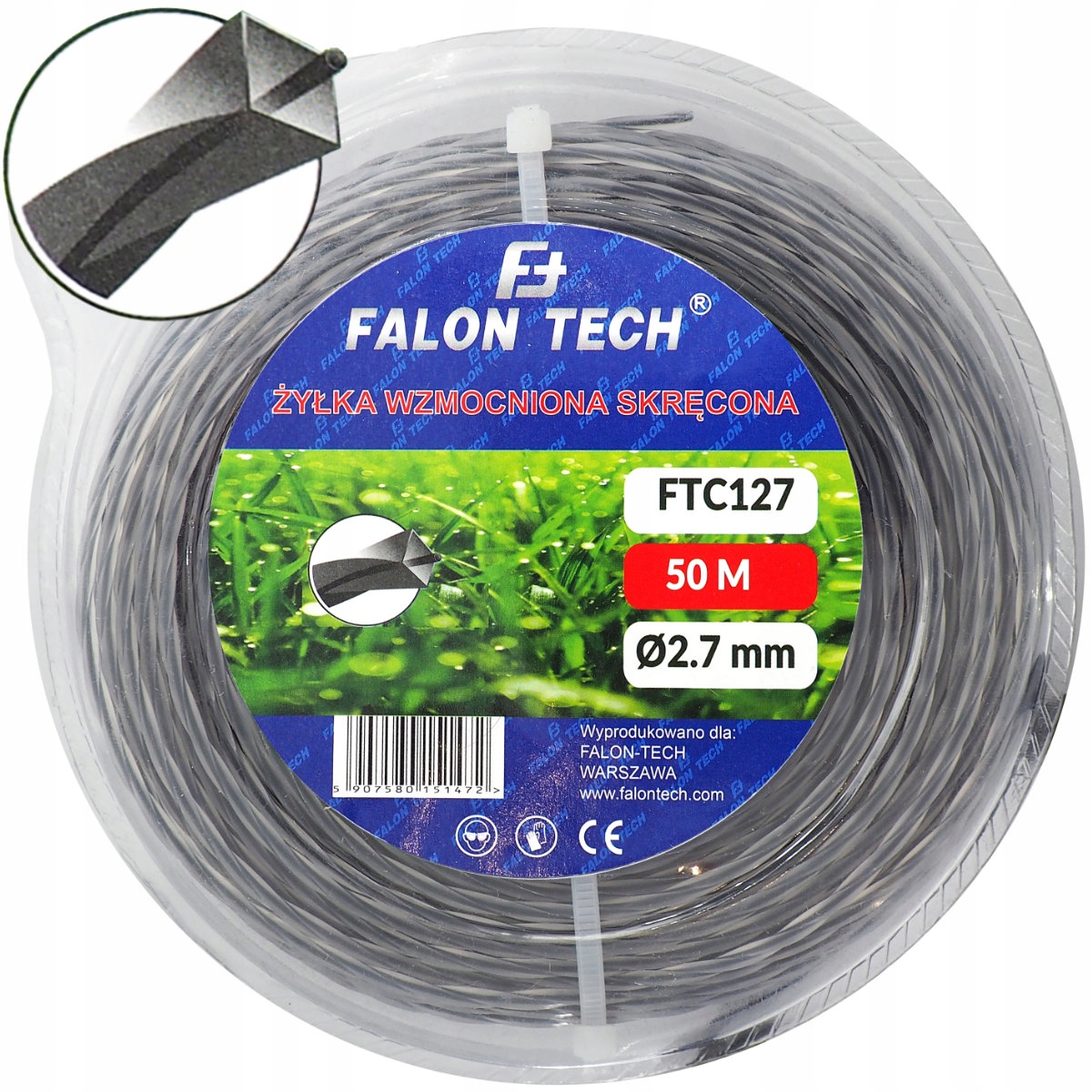 

Żyłka Do Kosy Zbrojona Kwadrat 2.7mm 50m Skręcana