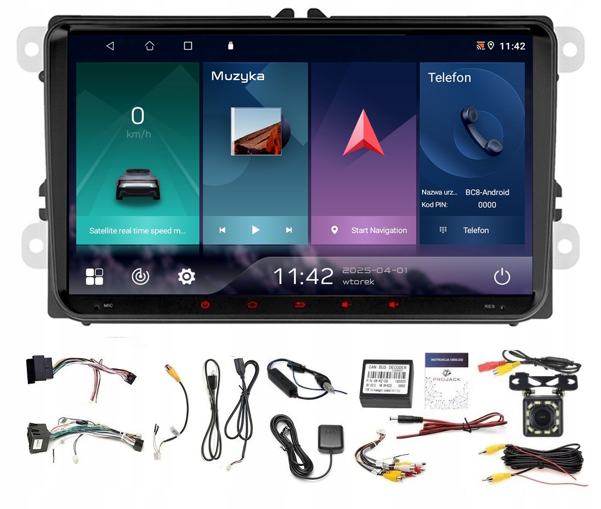 Rádio Navigácia Gps Android Skoda Rapid 2012-2019 Wifi Carplay 2GB 64GB