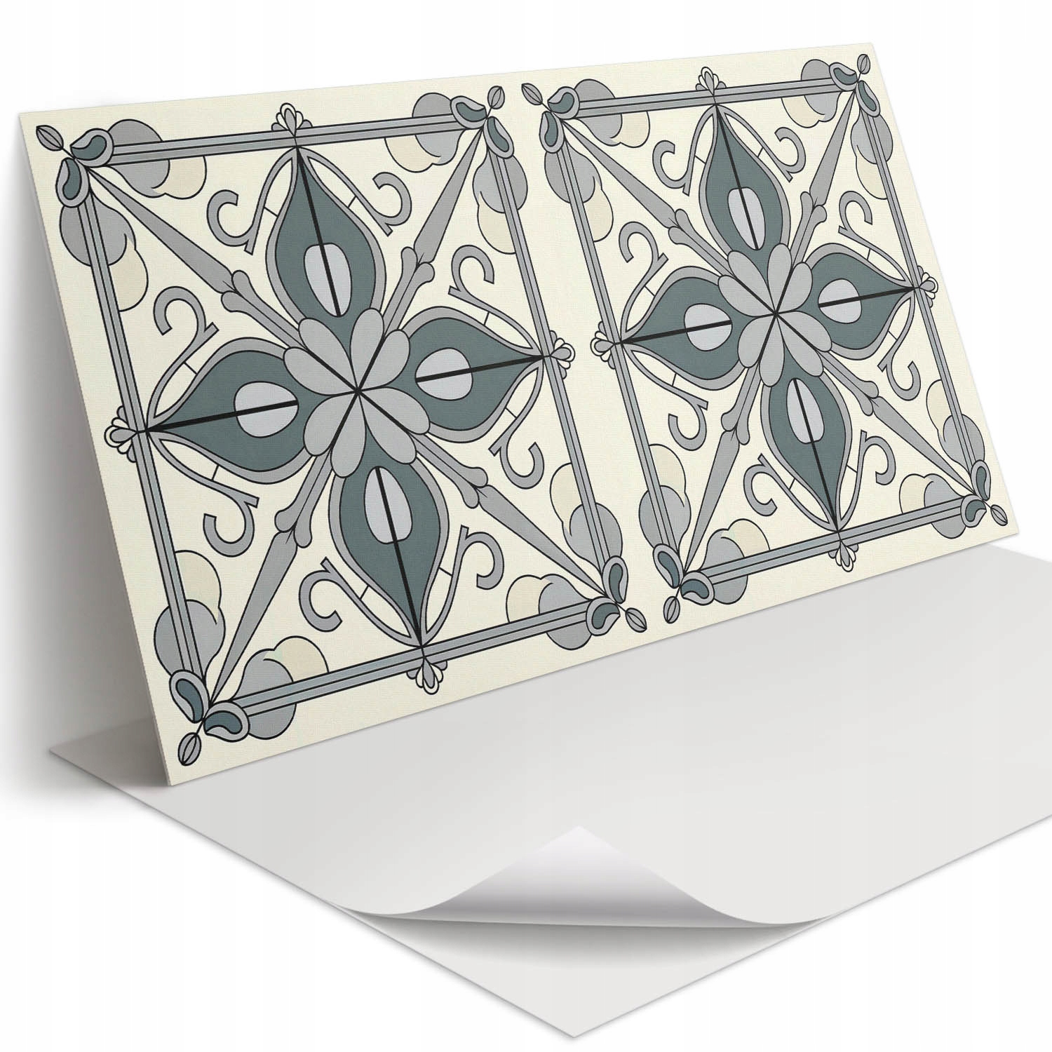 Nástěnný Pvc panel Samolepicí Květiny s elegantními ozdobami 120 x 60 cm
