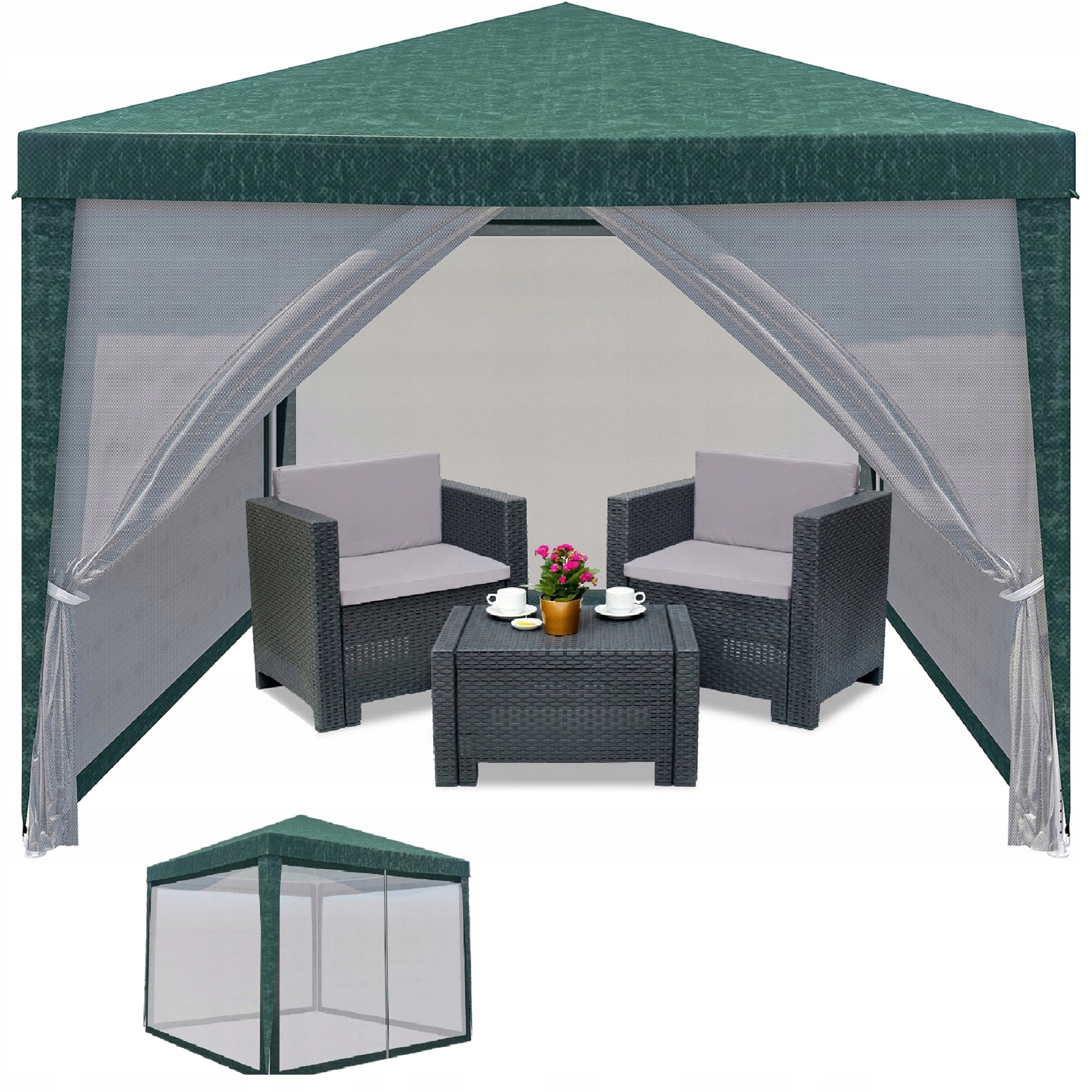 Stan Obchodní Pavilon 3X3 M S Altánovou Moskytiérou Pro Zahradu A Terasu