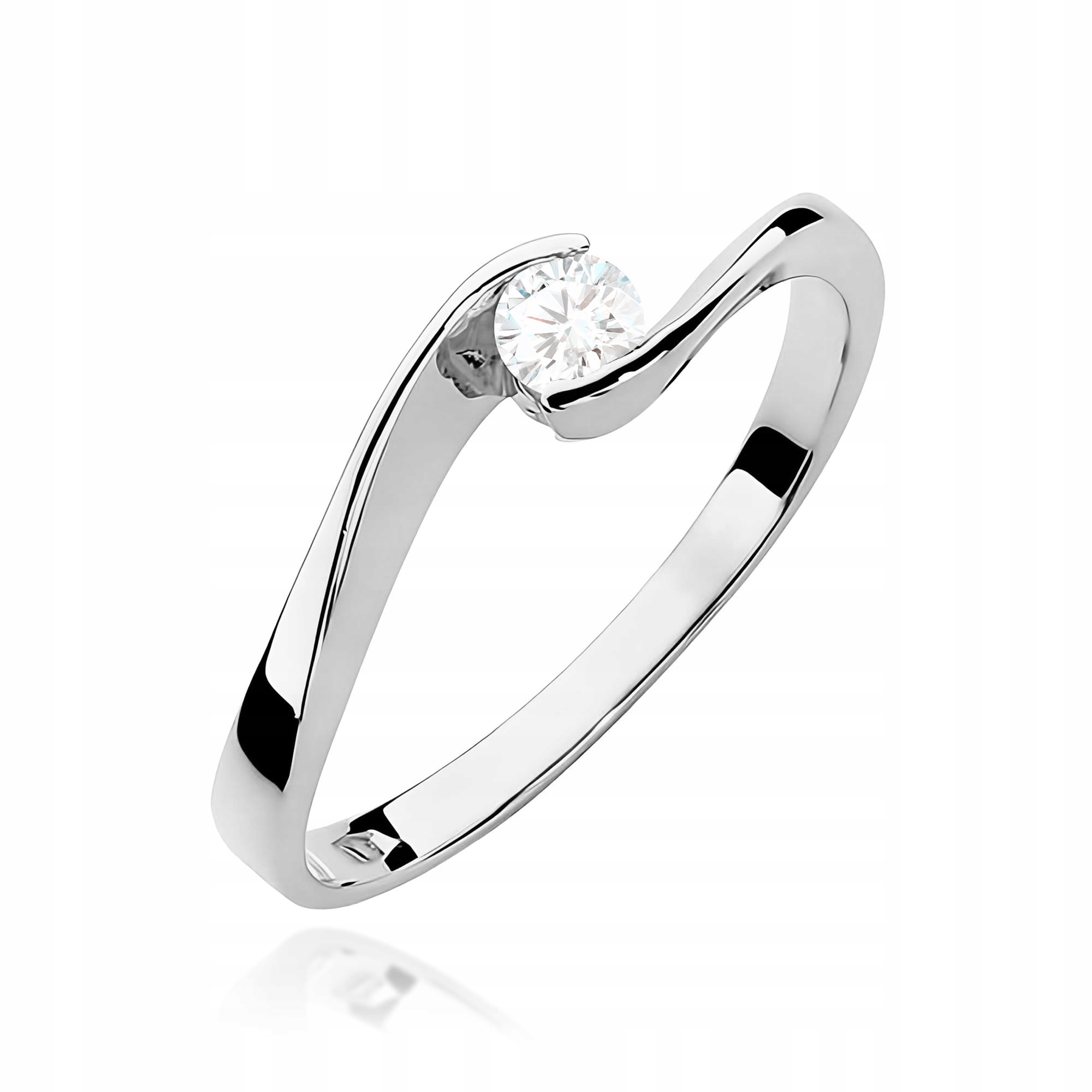 Zlatý Prstýnek 585 S Diamantem Gravírování Bonus r20