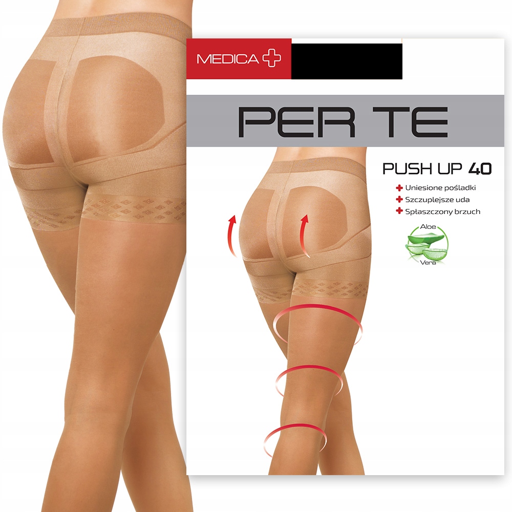 

Rajstopy Push Up Wyszczuplające 40Den 4-XL Czarne