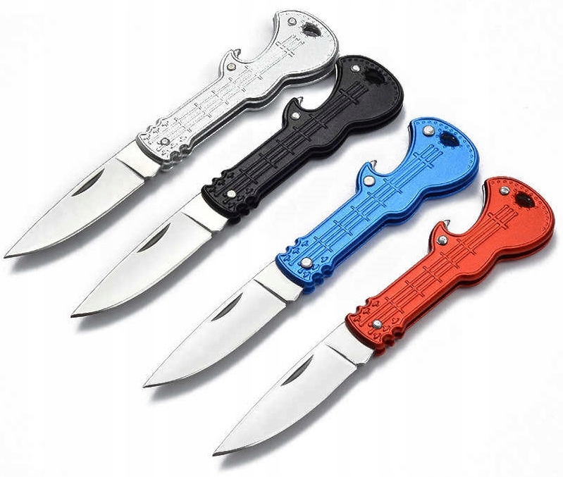 BRELOK NÓŻ UKRYTY W GITARZE Z OTWIERACZEM GADŻET