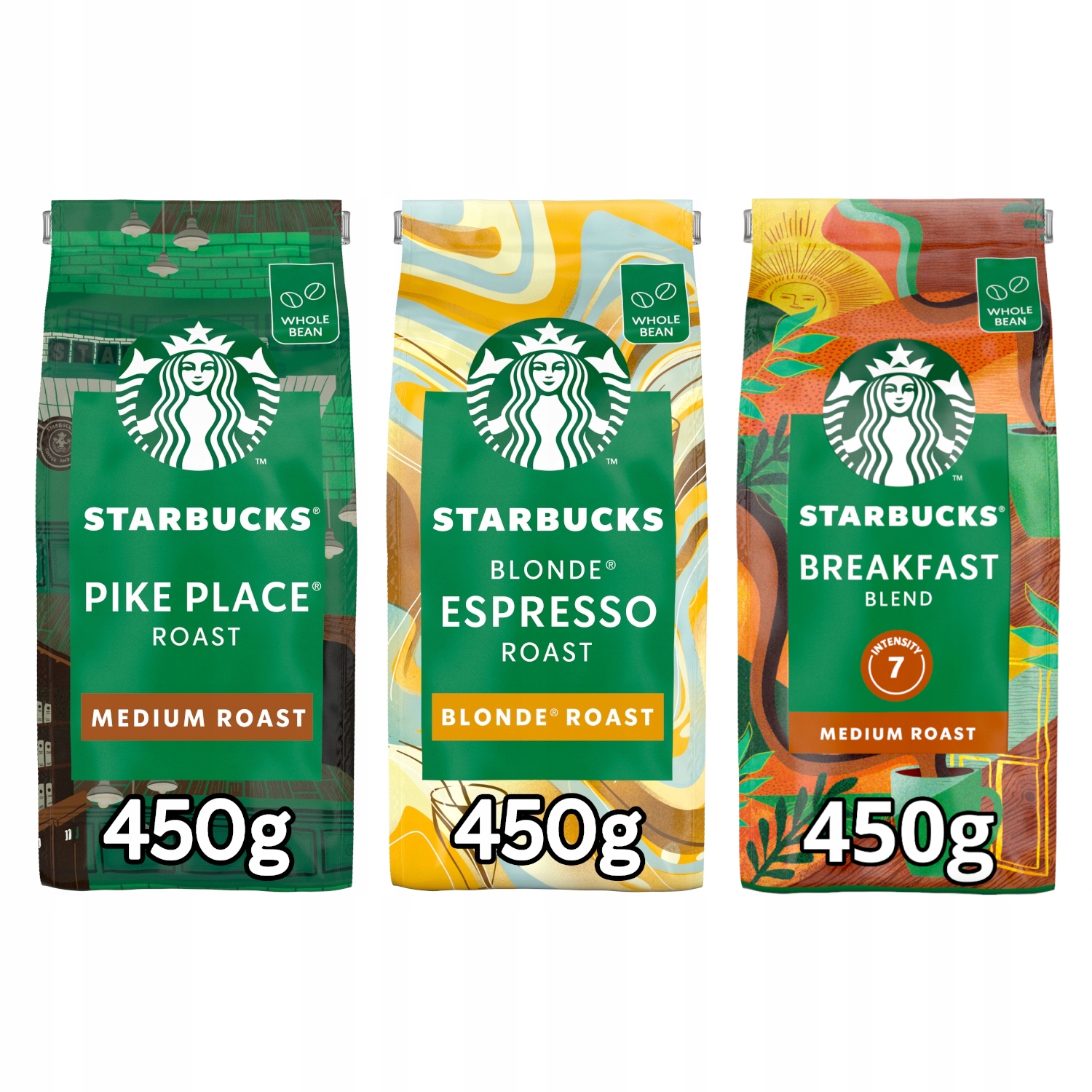 Kawa ziarnista Starbucks arabica MIX Zestaw 3 x 450 g