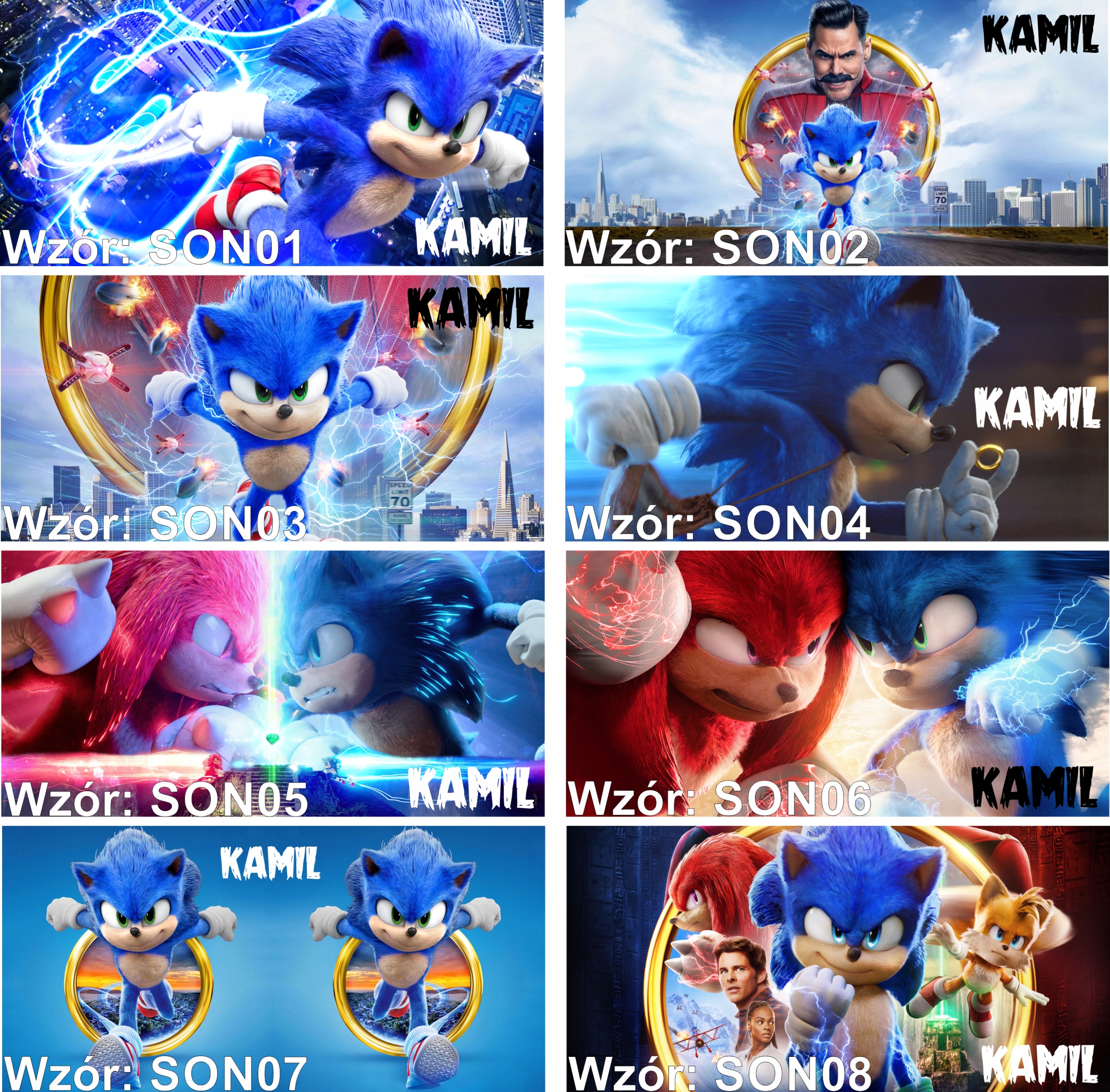 Kubek SONIC 3 z dowolnym napisem imieniem WZORY Hedgehog Shadow Pojemność 330 ml