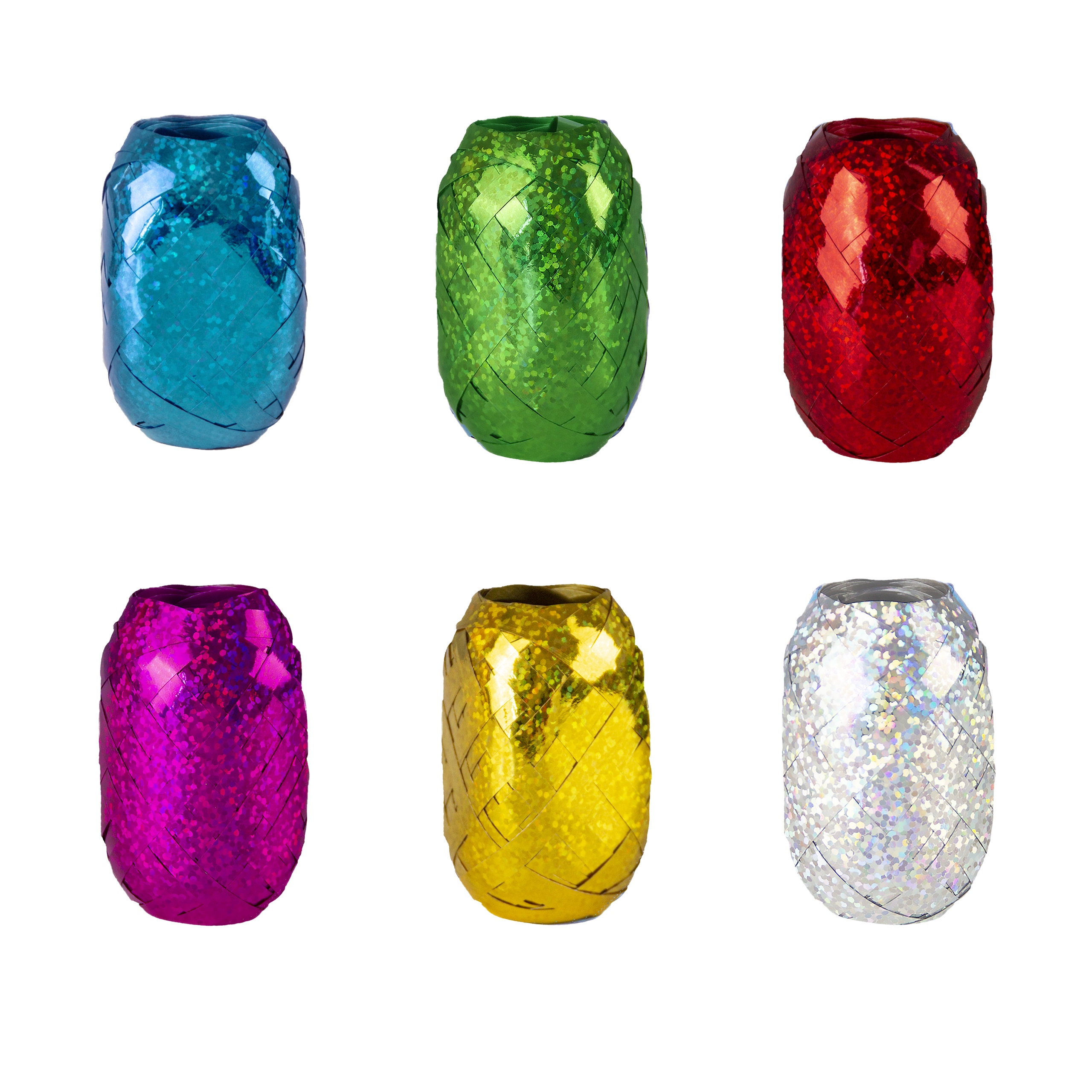 

6x Wstążka Do Balonów Pakowania Błyszcząca MIX Kol