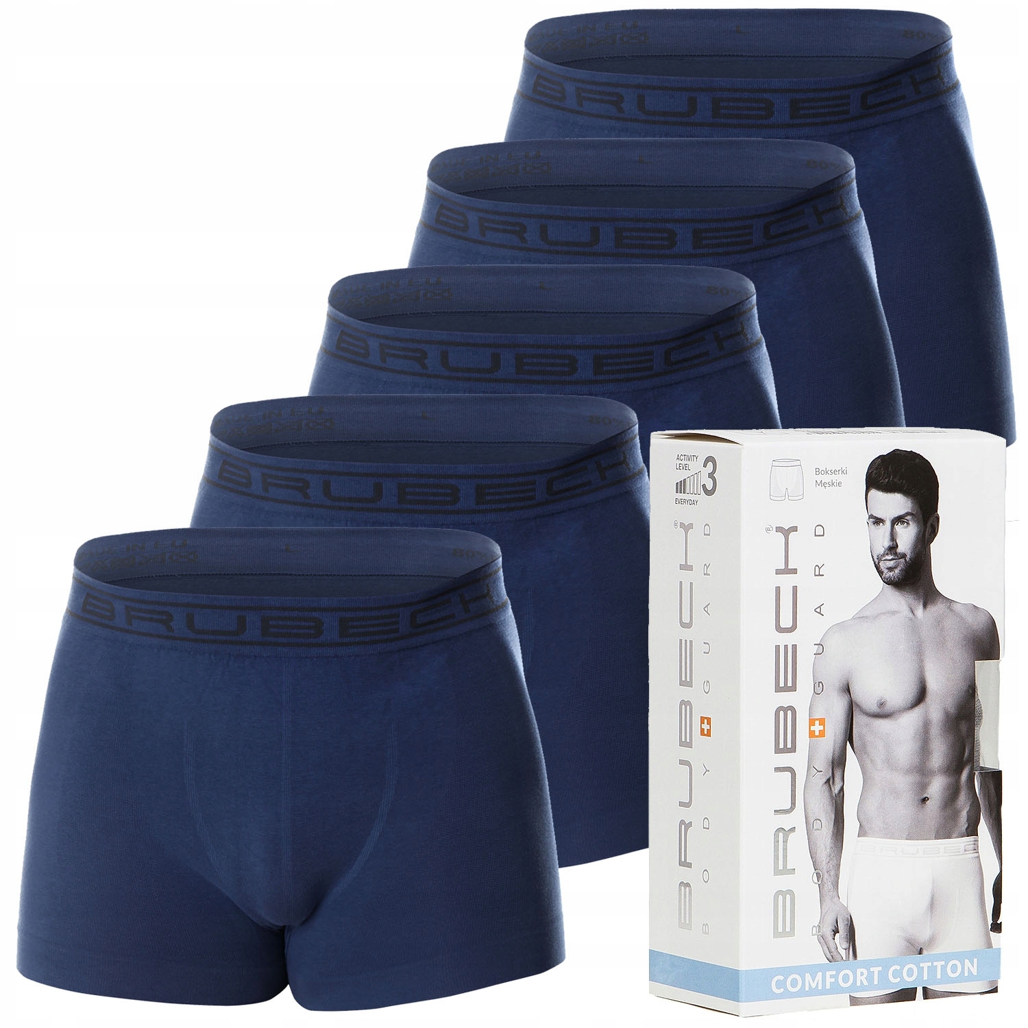 

Majtki Bokserki Męskie Bawełna Cotton Brubeck x5