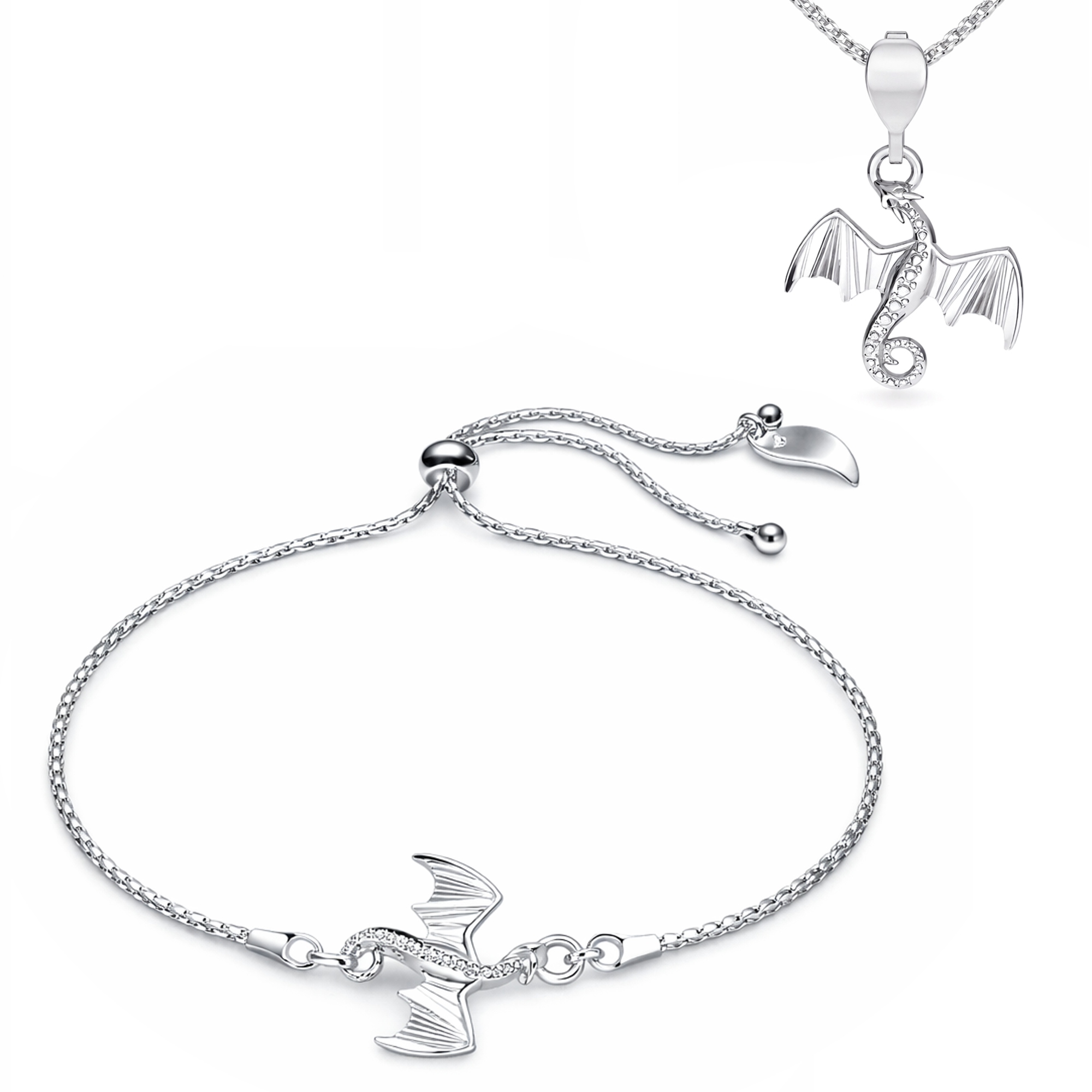 Sada stříbrných šperků Krásný drak Stříbro 925