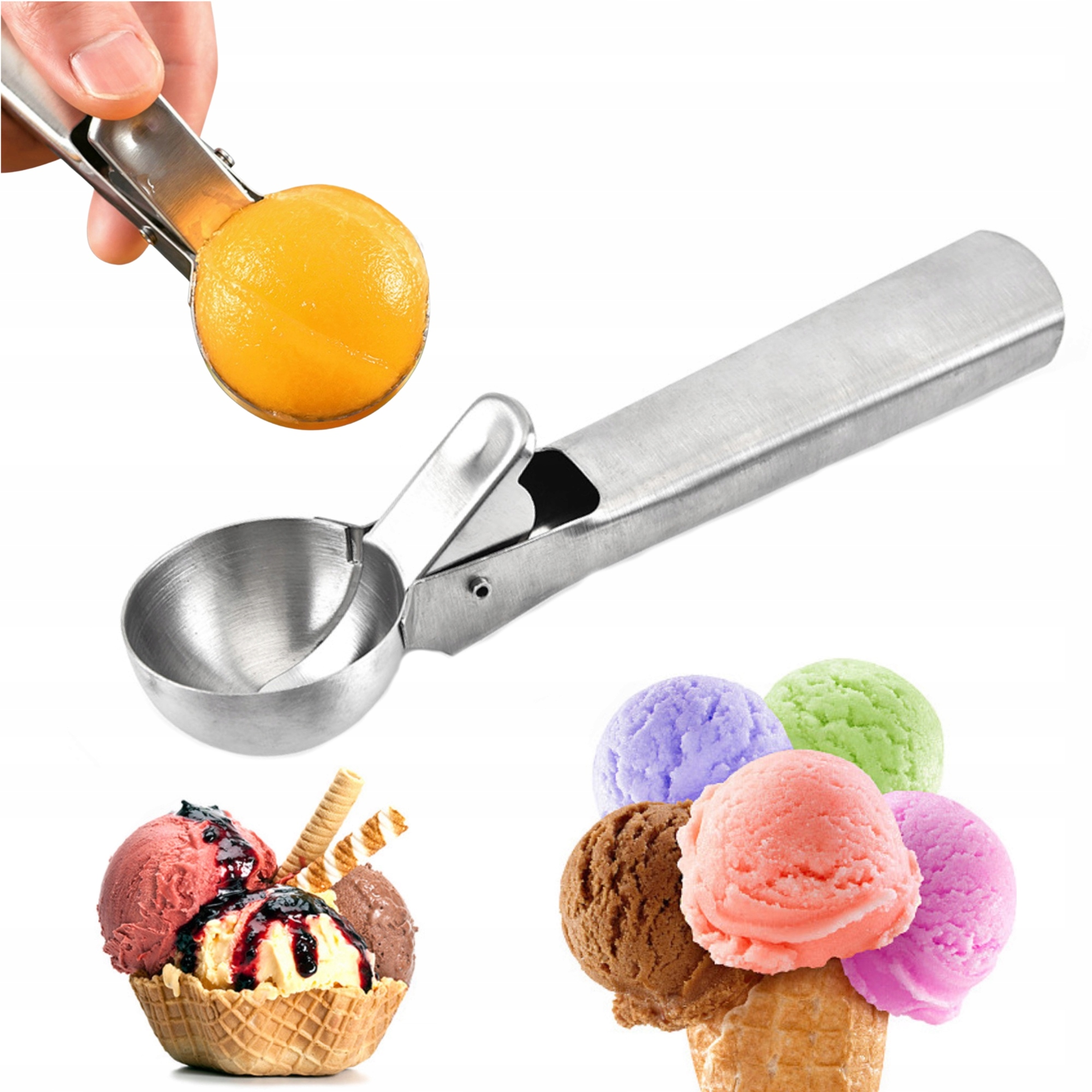 

Gałkownica Stalowa Łyżka Do Gałek Lodów Puree 5CM
