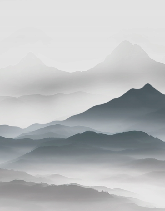 Fototapeta Modré hory 200 x 255 cm, štruktúra 350 g