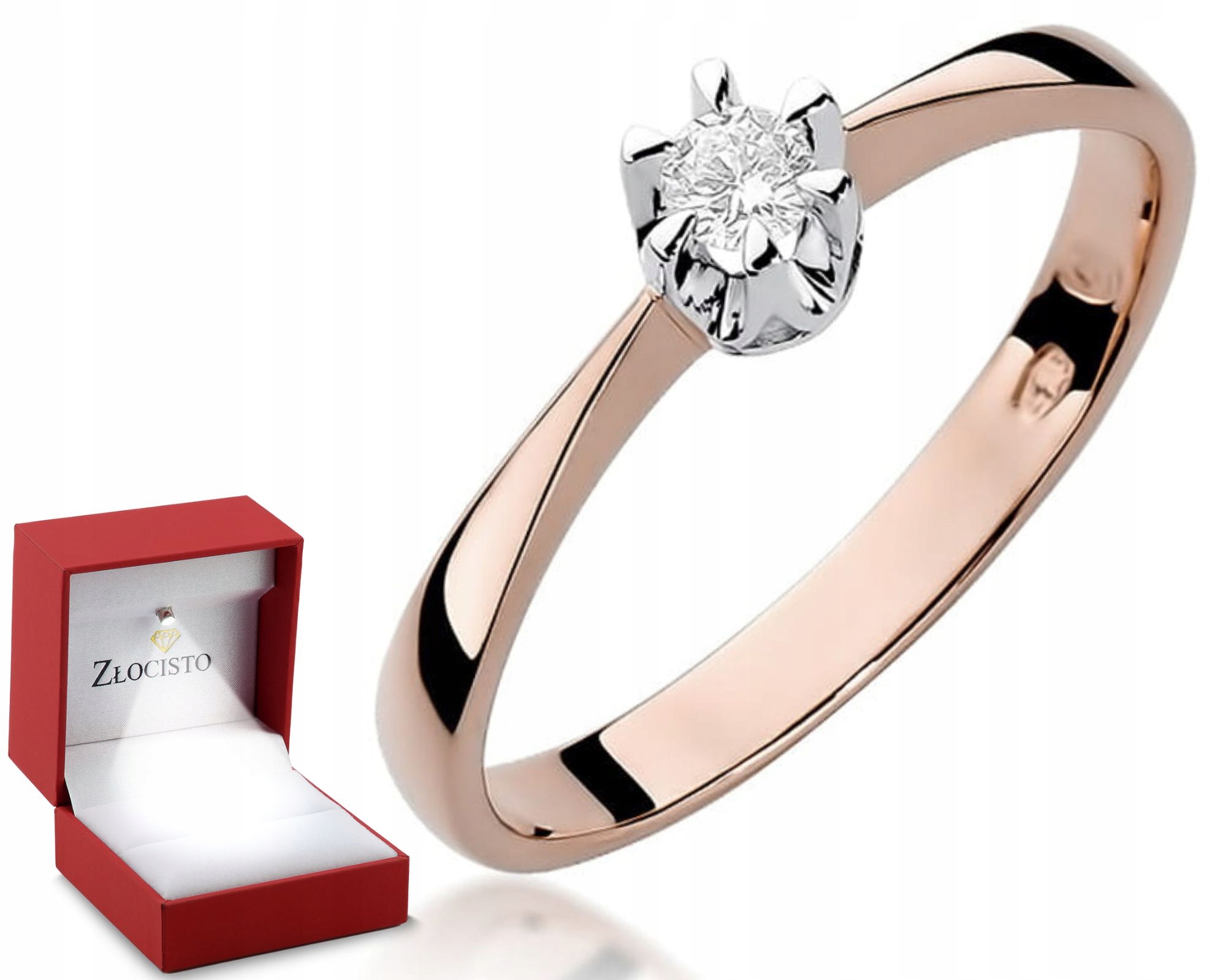 Zlatý Prstýnek Diamant Růžové Zlato Gravírování 585 Bonus