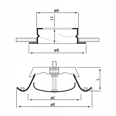 SR-S 250 ZAWÓR ANEMOSTAT WYWIEWNY + RAMKA KRATKA Materiał metal