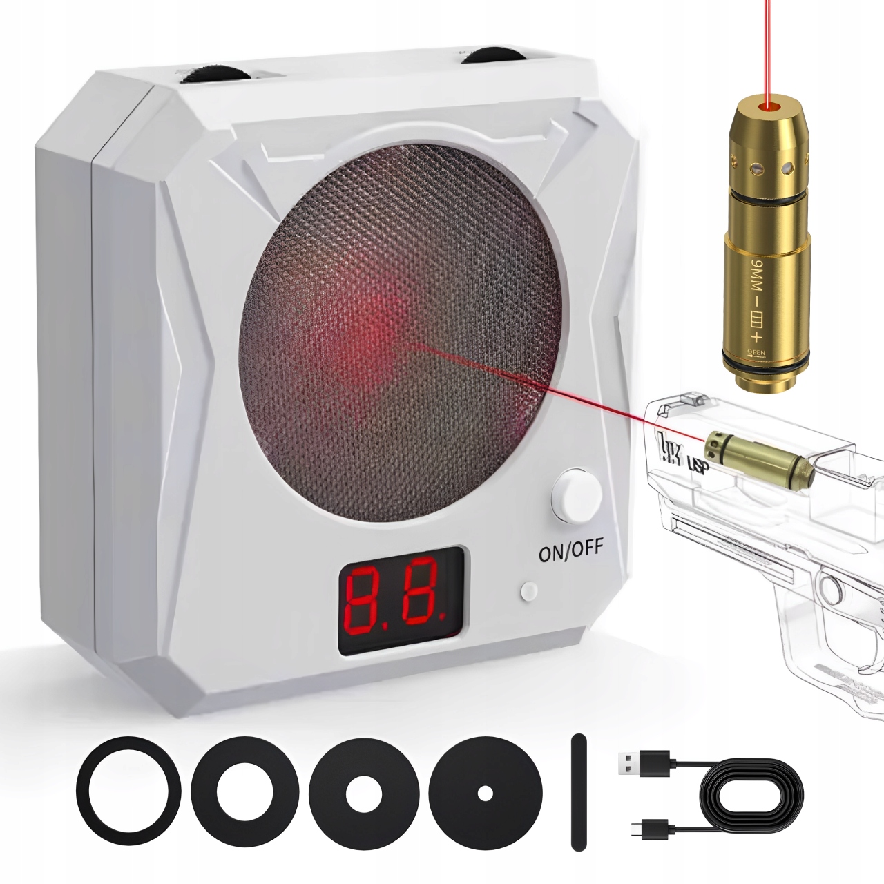 Laserový střelecký trenažér 9 mm elektronický terč s Led bodováním