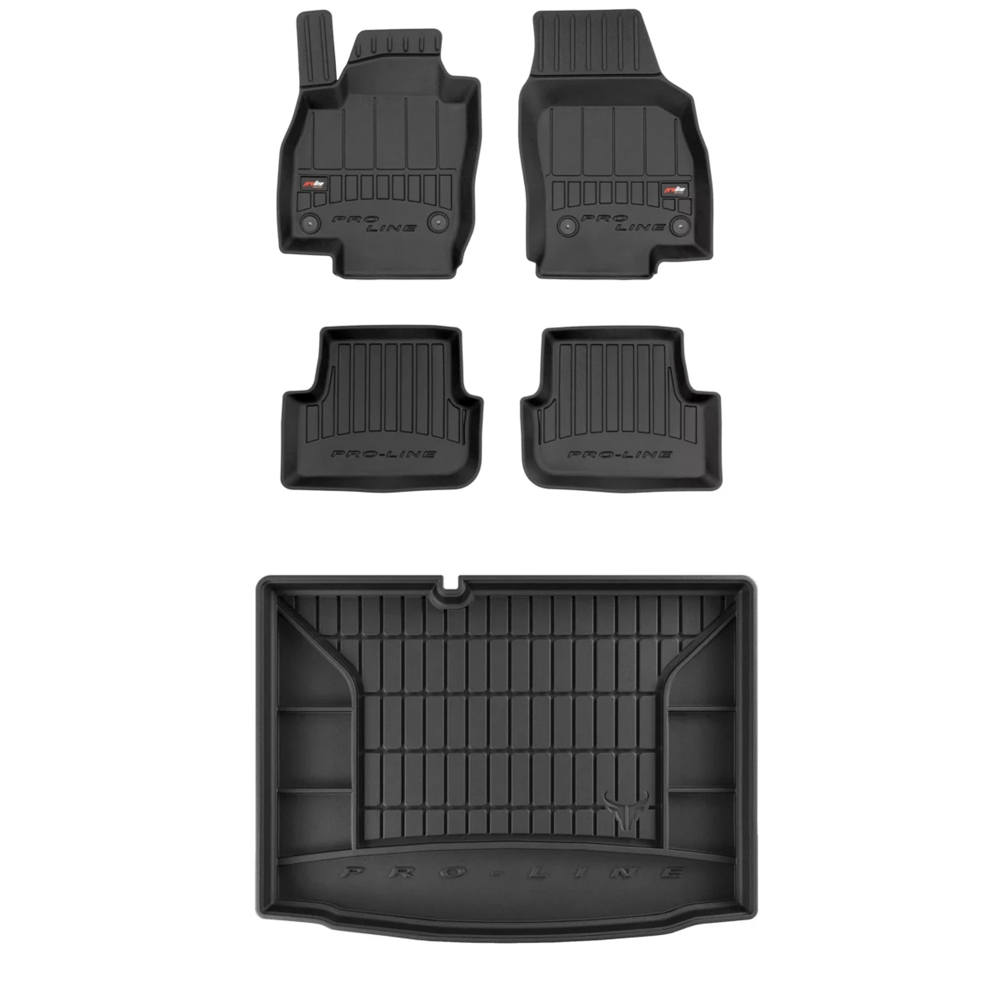 3D gumová sada koberců a rohožek Škoda Fabia III 2014-2022 Hatchback, bez r