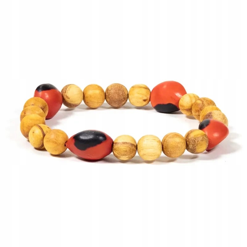 

Palo Santo Bransoletka Z 4 Koralikami Huayruro