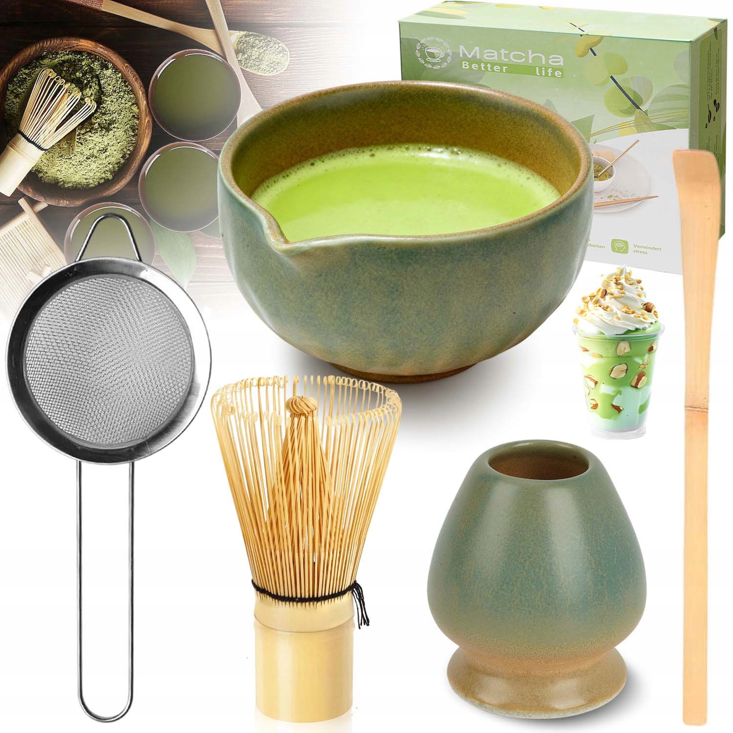 Levně Sada Na Přípravu Čaje Matcha, Sada Metliček Matcha, S Metličkou Na Matcha 5V1