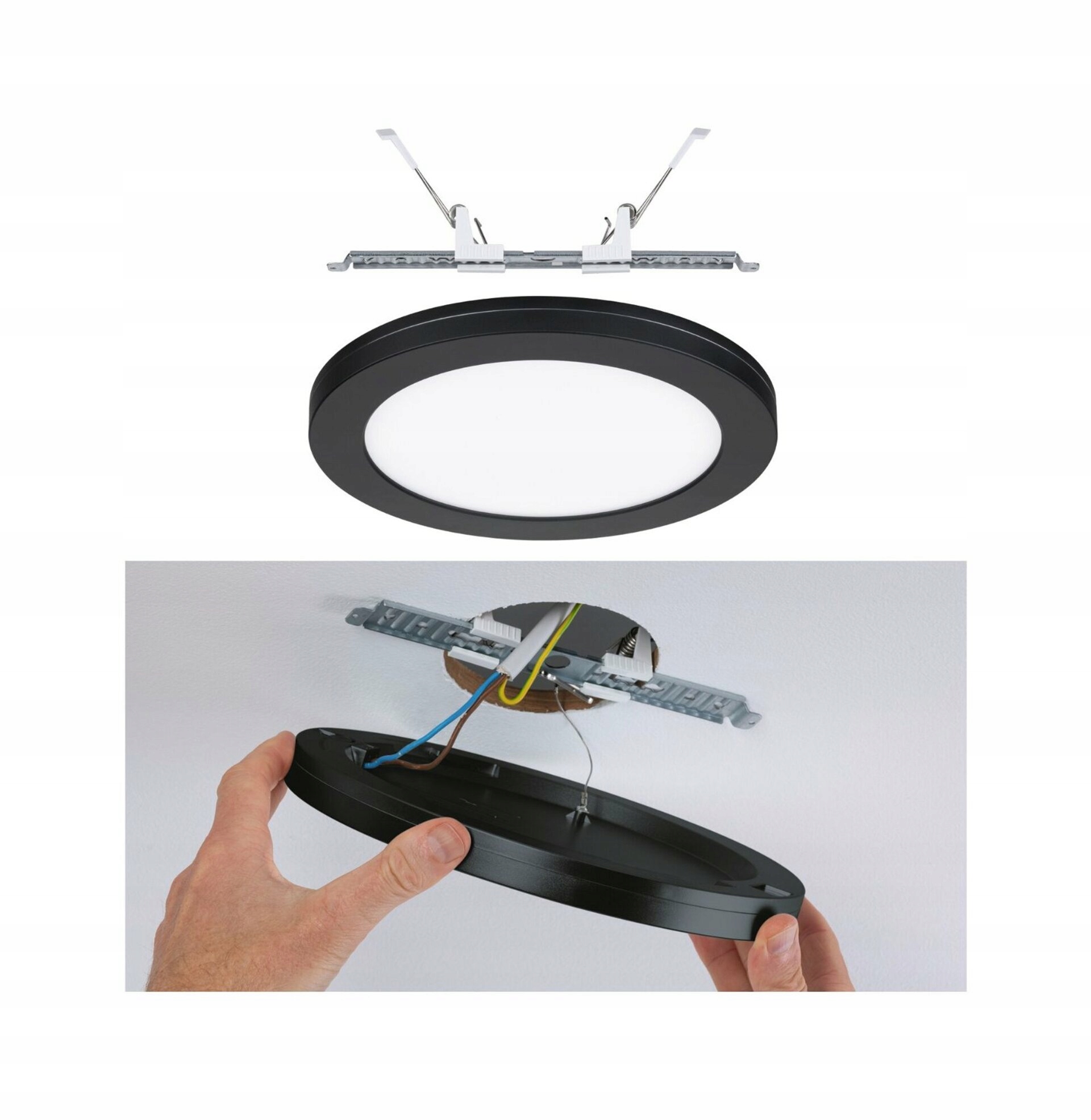 Paulmann Led vestavné svítidlo 2v1, kruhové, 225mm, 4000K, černé