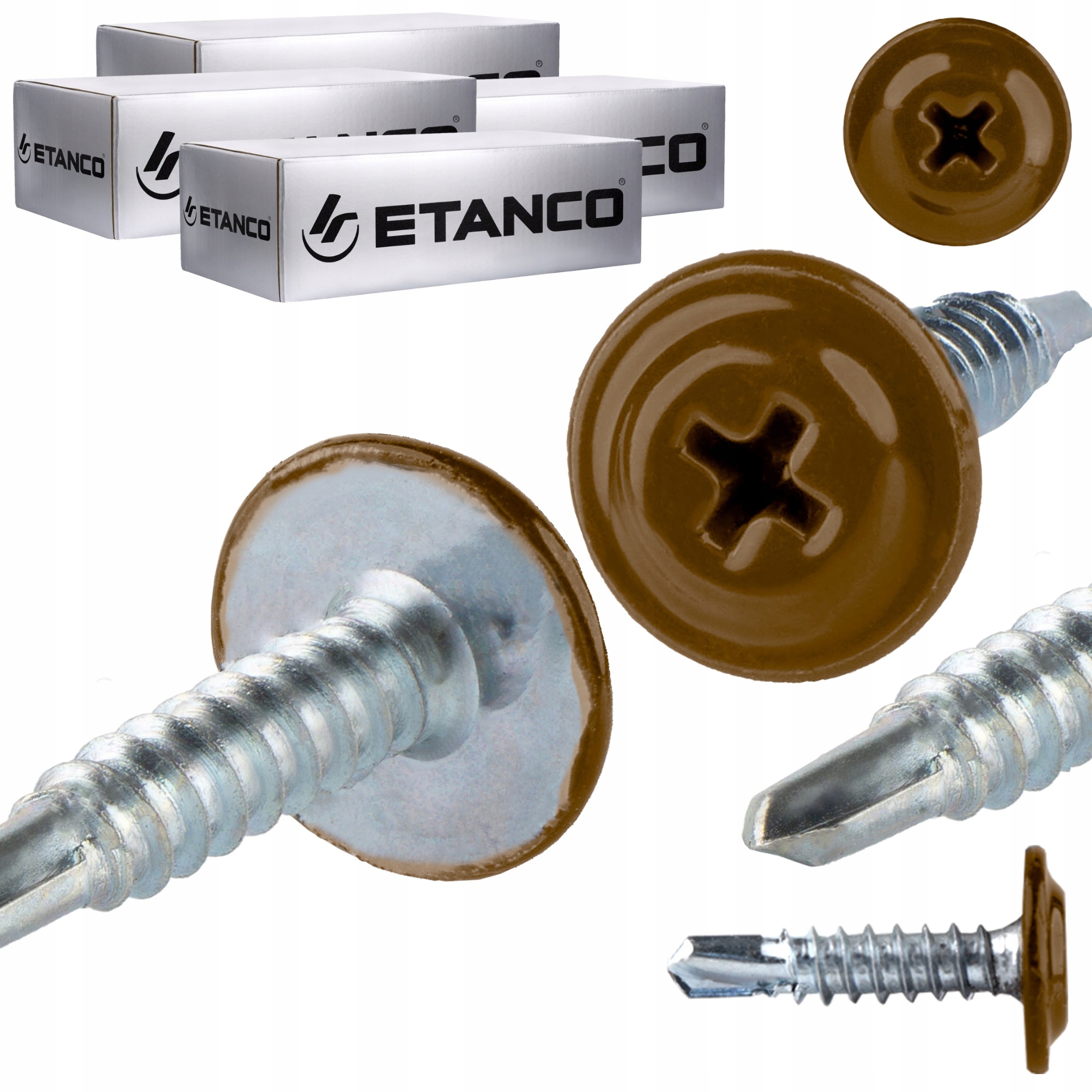 Samorezné podložkové skrutky 4,2 x 19 mm Ral 8003 1000 ks Etanco Gm-b