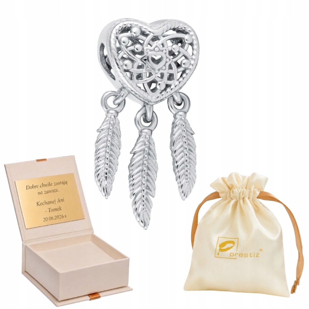 Stříbrný přívěsek charms na náramky lapač snů Ag925 Dárek