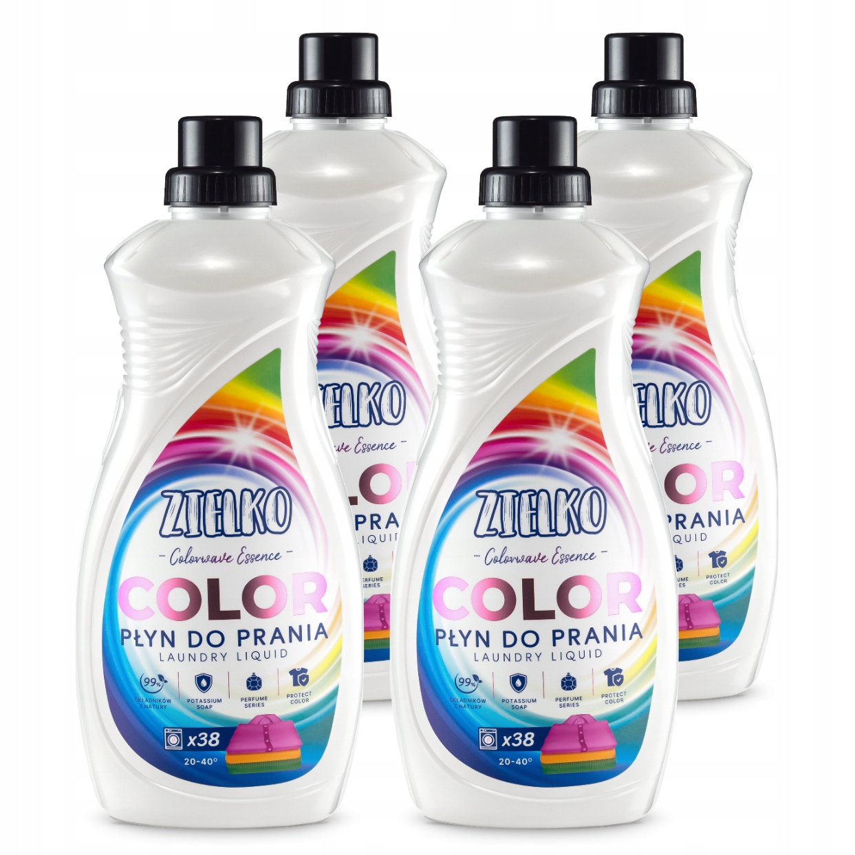 Levně Zielko Tekutý prací prostředek na barevné prádlo Colorwave Essence 4x1000 ml (3+1)