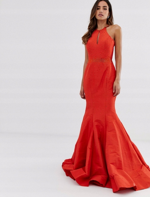 Zdobená Večerní Koktejlová Plesová Šaty Zirkony Jovani 38 M