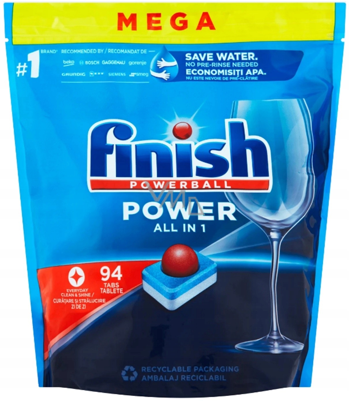 Levně Finish Powerball All in 1, tablety do myčky na nádobí 94 kusů
