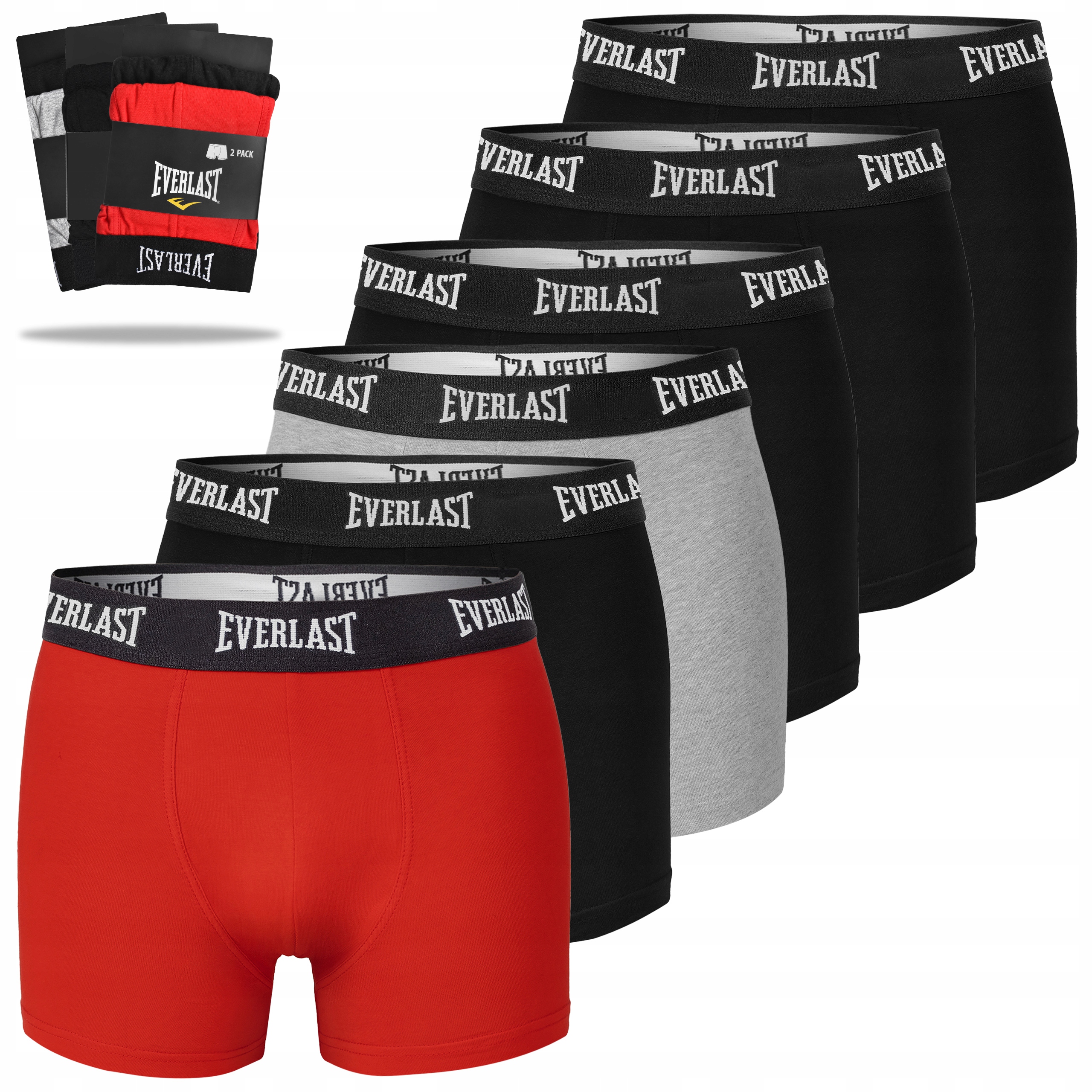 Everlast Pánské bavlněné boxerky BM405 6 kusů Velikost L