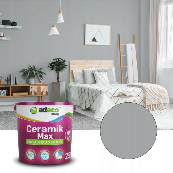 

Farba do ścian zmywalna Ołówkowy Grafit 2.5L