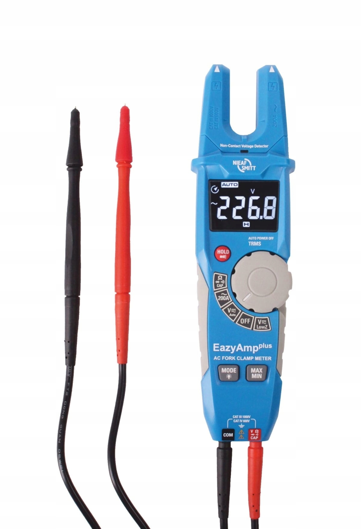 Test-easyampplus Kliešťový merač 200AAC Trms