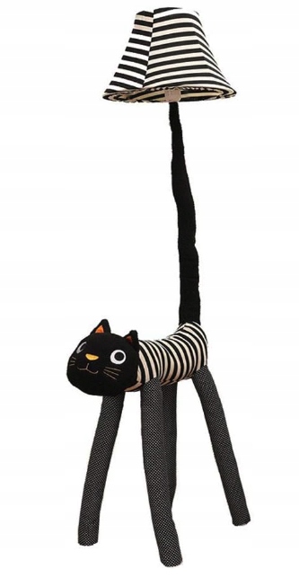 DEKORACYJNA DUŻA LAMPA STOJĄCA LAMPKA ZWIERZAKI KOT CAT PLUSZOWA