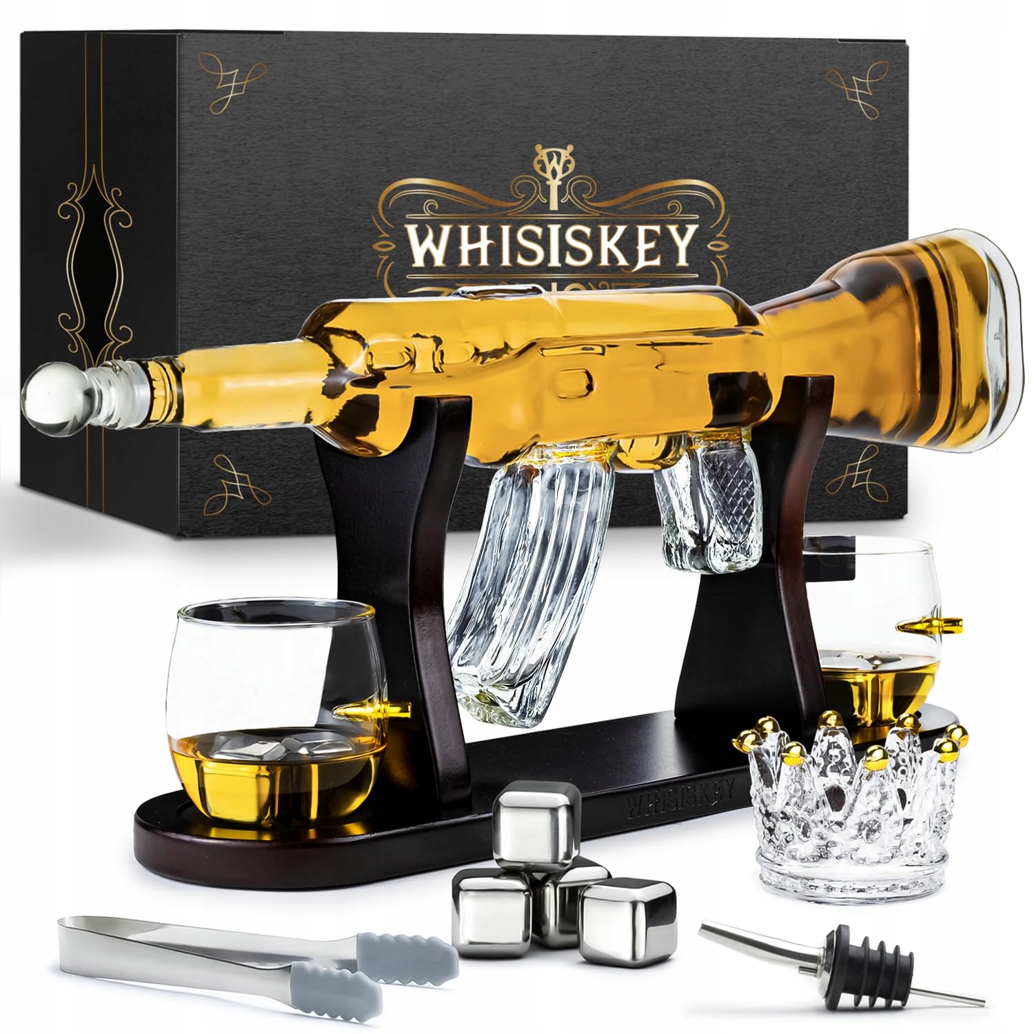 Whisiskey Sada na whisky 2 kusy Ručne vyrobená karafa