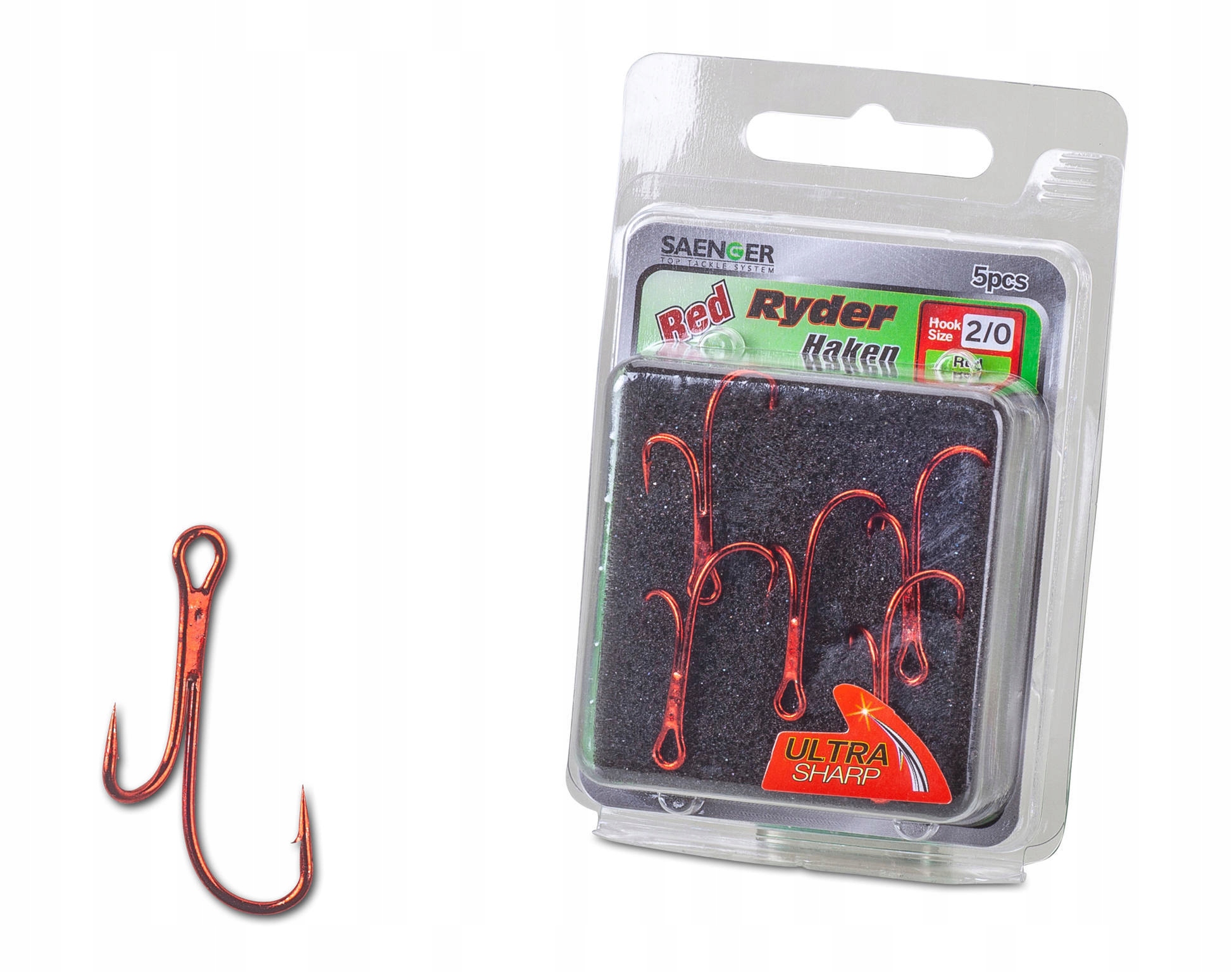 Haczyki Podwójne Sanger Red Ryder 4/5szt