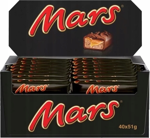 Levně Mars Tyčinka s náplní s nugátovo-karamelovou příchutí 51 g, 40 kusů
