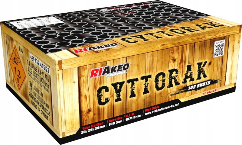 Wyrzutnia Fajerwerków pokaz na wesele i sylwestra Cyttorak Riakeo 142 strz