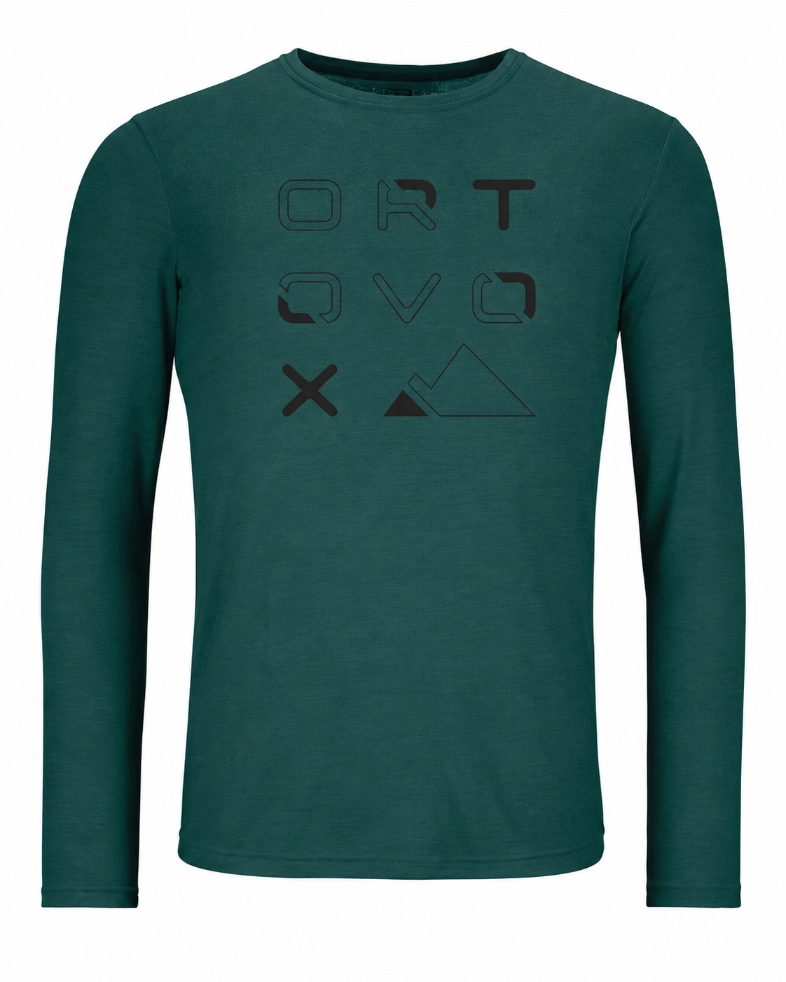 Koszulka męska Ortovox 185 Merino Brand Outline Ls rozmiar M dark pacific