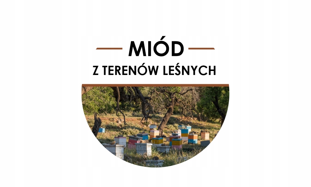 

Etykiety fi 4 cm Miód z terenów leśnych 24 szt
