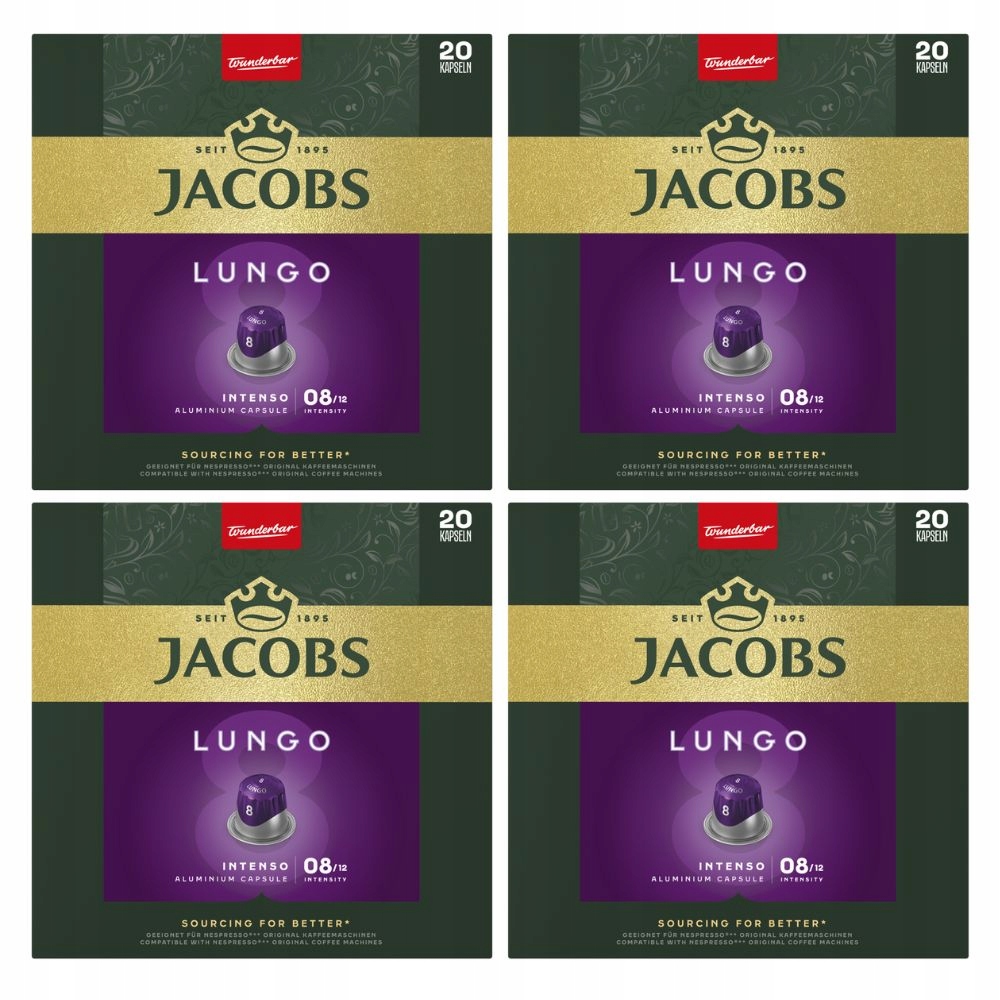 Kapsułki Jacobs Lungo 8 do Nespresso(r)* 80 szt
