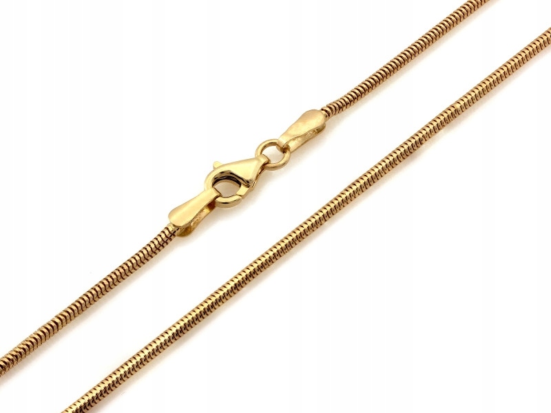 Elegantní zlatý řetízek 585 jemná zmijková šňůra 42 cm jako dárek 3,95 g