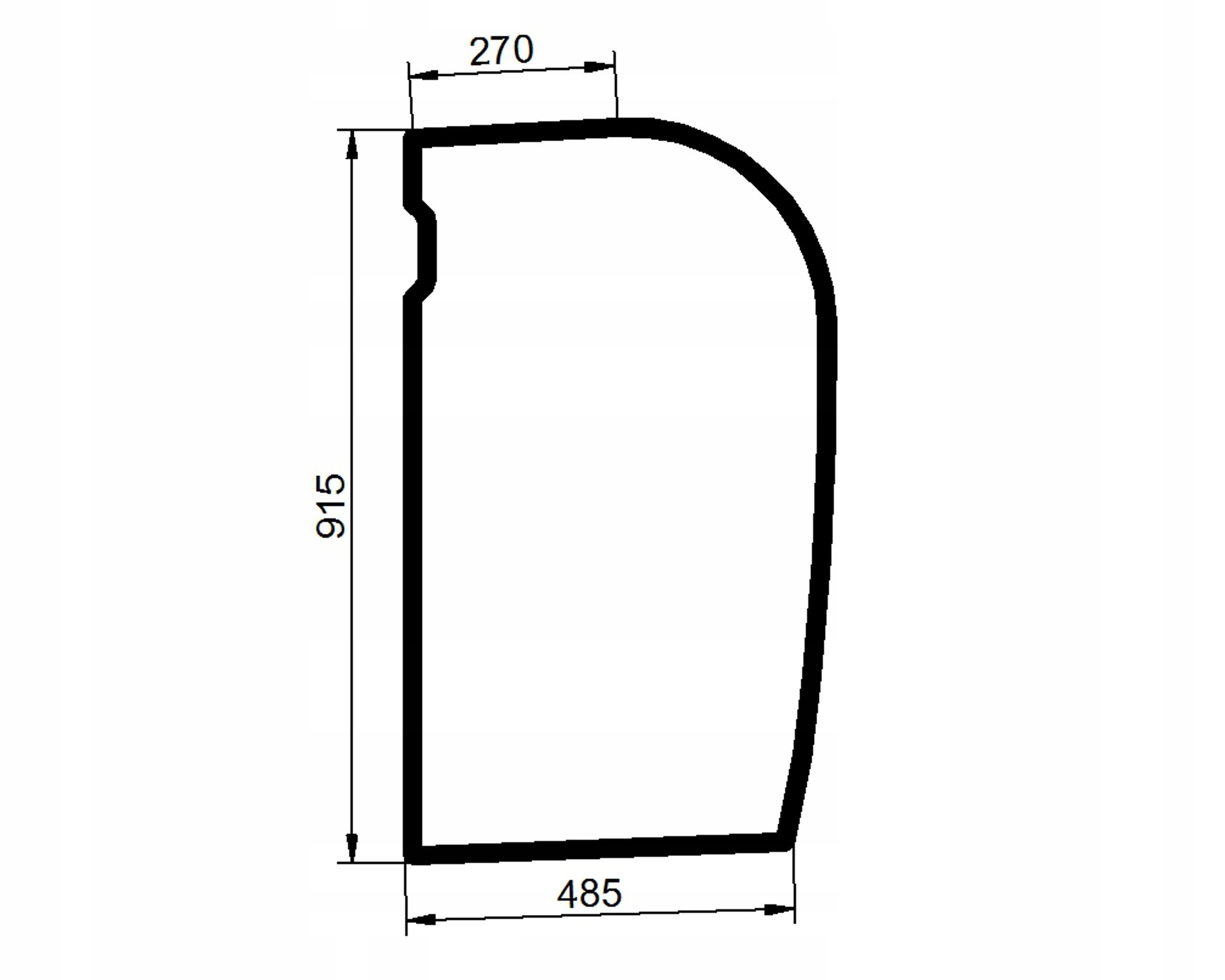 sklo Jcb boční levé 827/80410