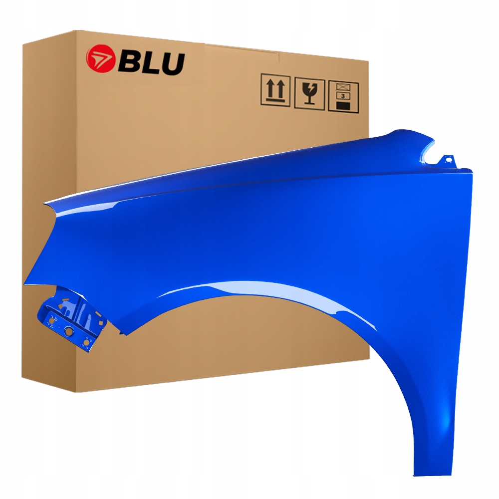 Blu Blatník Vw Polo 9N3 IV 4 LW5Z levý modrý 05-09 přední výtah