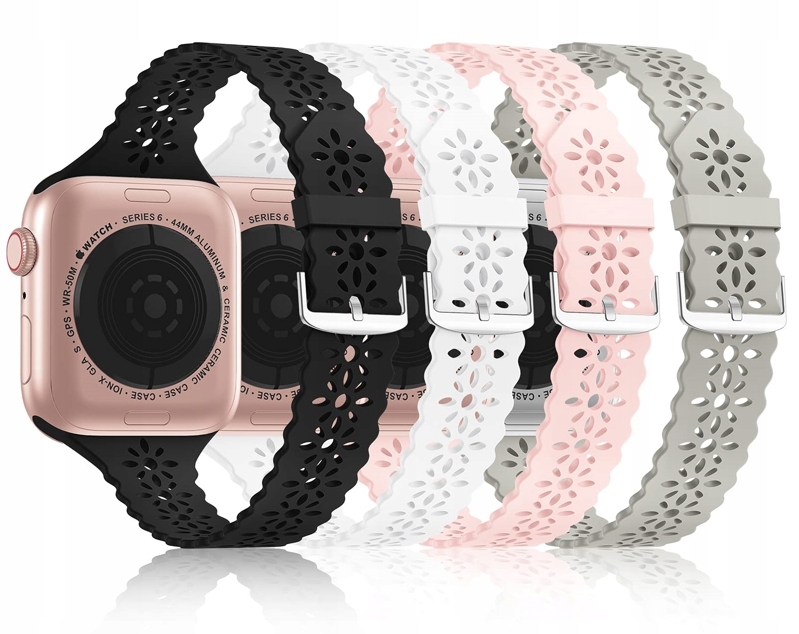 PASEK SILIKONOWY KORONKOWY DO APPLE WATCH 38/40MM Pochodzenie zamiennik